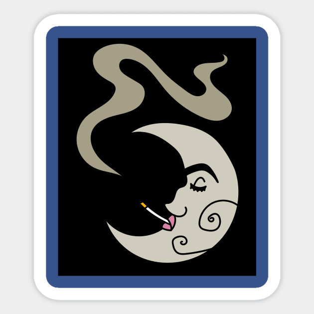 Luminous Moon Half Moon Face Sticker by flofin